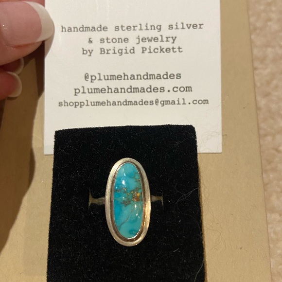 Brand new turquoise and sterling ring. Handmade one of a kind - Picture 1 of 3